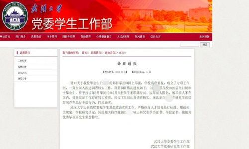 武大撤销白翔宇硕士学位(武大白翔宇本科来自哪里)