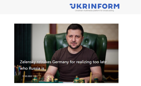 乌克兰总统泽连斯基抨击西方领导人只关心经济