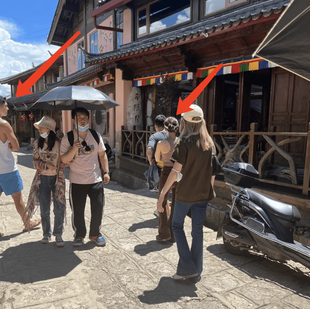 吴永恩丽江之行,奥利维亚,多次偶遇。他们的脸被赞,身高差最可爱。