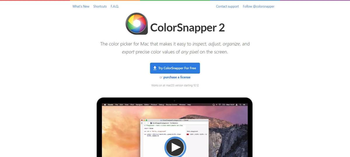 ColorSnapper2 ColorSnapper2官网:苹果MAC屏幕取色软件