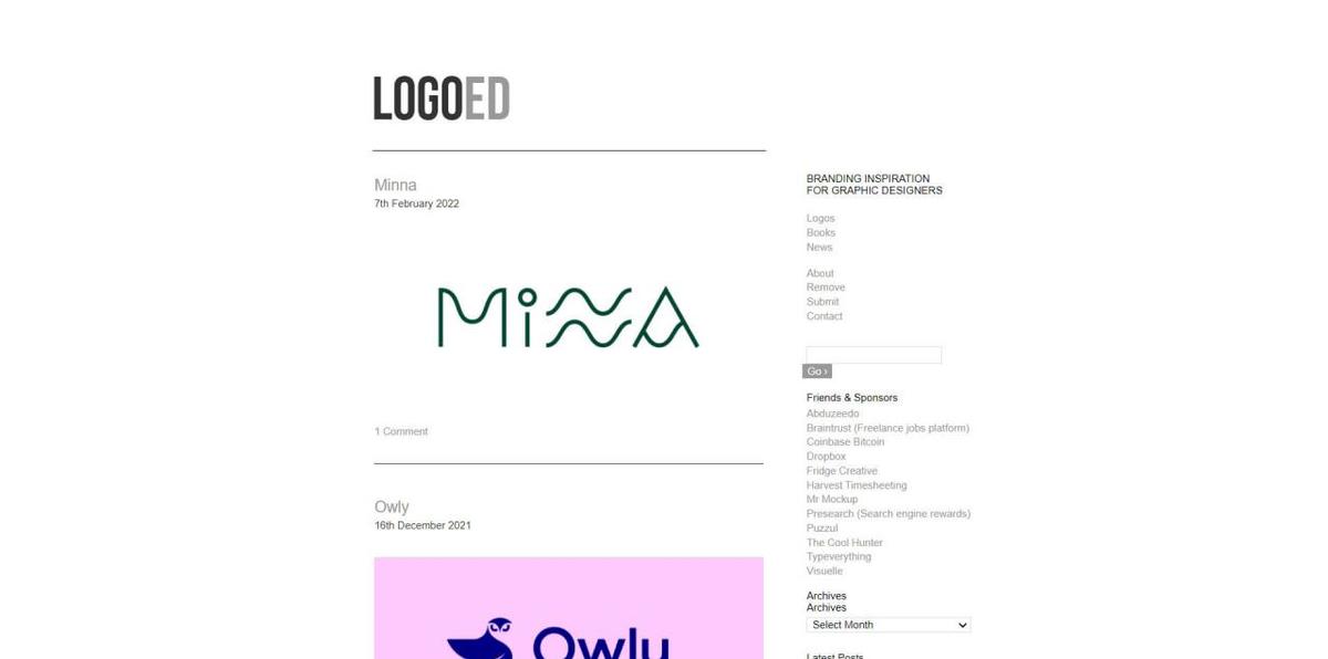 Logoed Logoed官网:简洁logo设计灵感网站