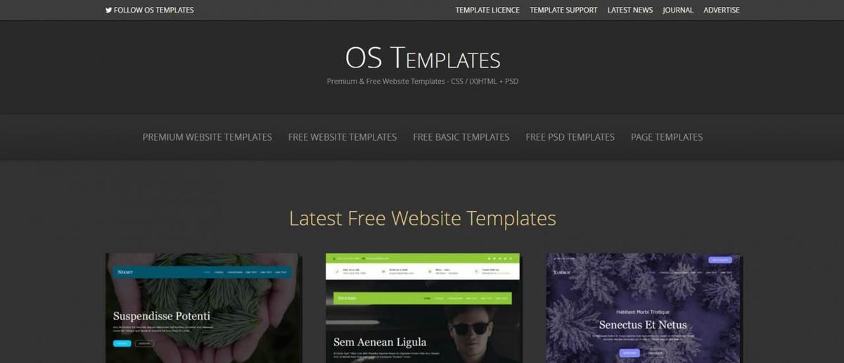 OSTemplates OSTemplates官网:免费网页设计模板PSD下载