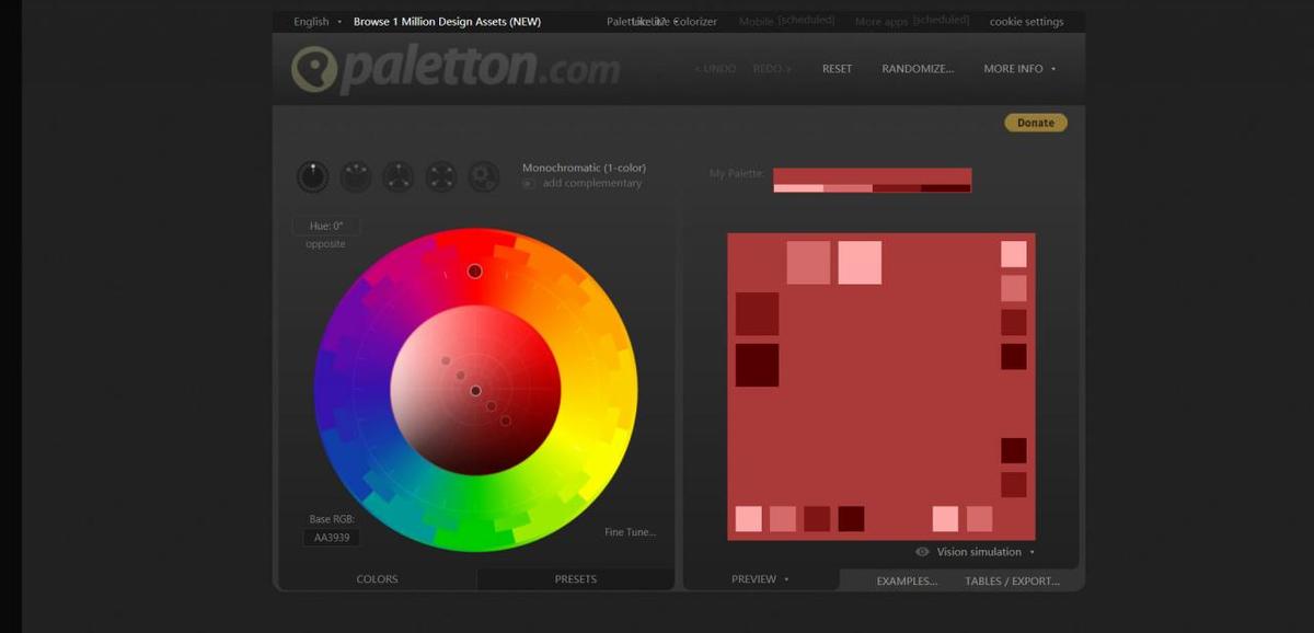 Paletton Paletton官网:在线配色方案设计网站