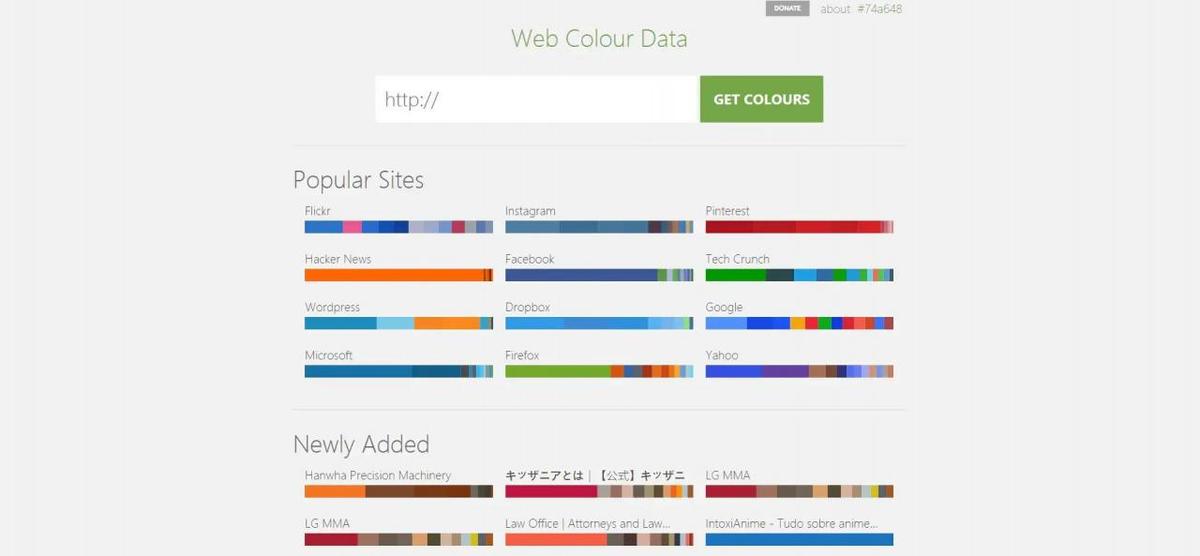 WebColourData WebColourData官网:通过网址分析网站配色工具