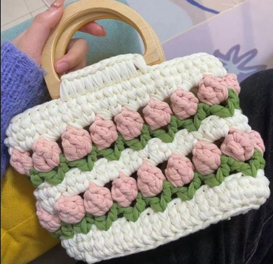 郁金香手工针织包底不平整是怎么回事儿(郁金香不织布制作方法)