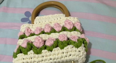 郁金香布艺手工包做法(郁金香编织包)