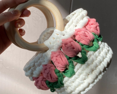 郁金香布艺手工包做法(郁金香编织包)