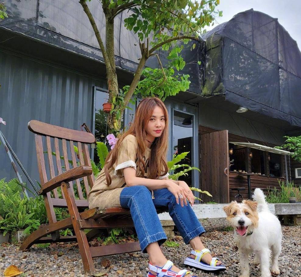 蔡依林的衣服，白色t恤配卡其布短裤，简单清爽，高又少女。