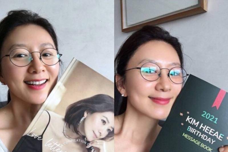 金喜爱庆祝她的生日!PO了一张自拍感谢大家的祝福,但网友们只关注了她的皮肤。