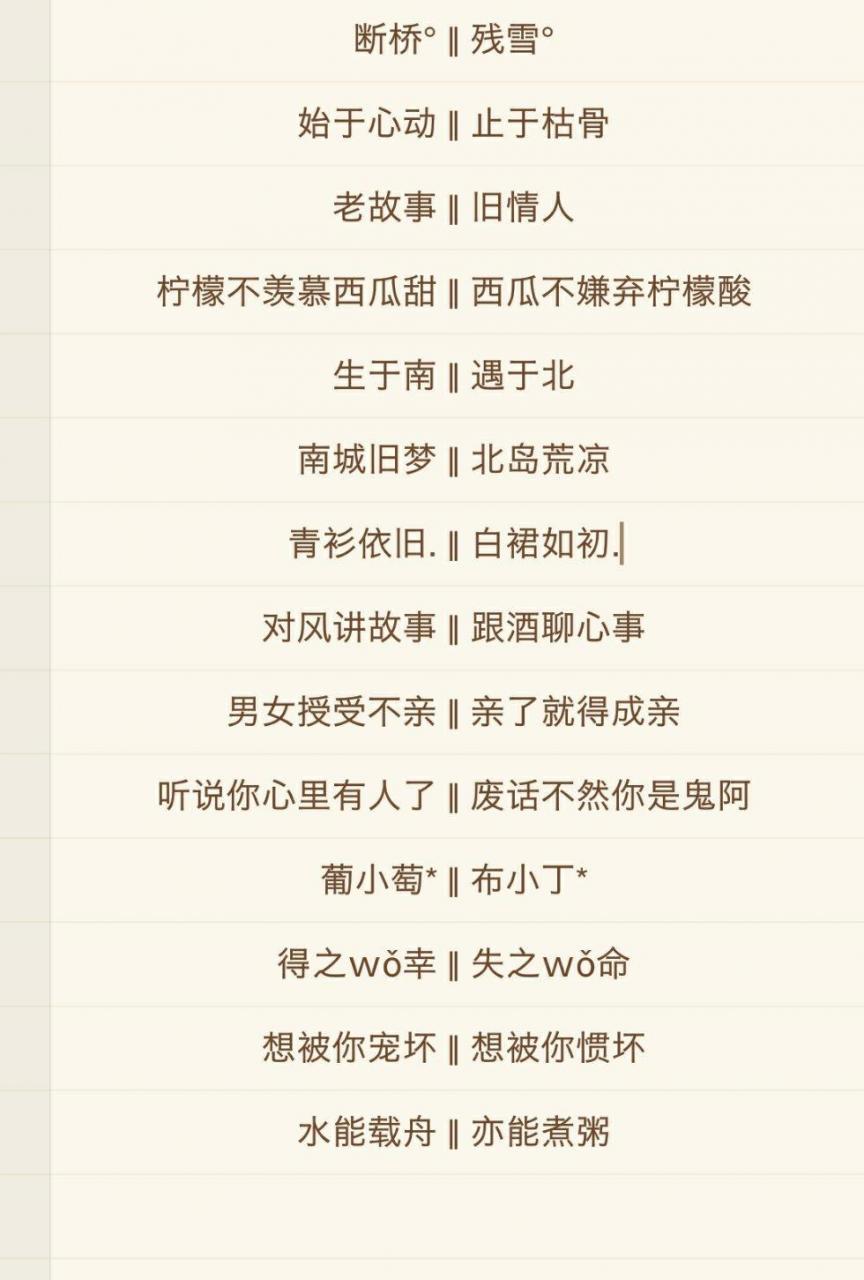 情侣专属昵称名字大全枝上绵蛮情侣网名