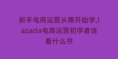 新手电商运营从哪开始学,lazada电商运营初学者该看什么书