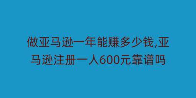 做亚马逊一年能赚多少钱,亚马逊注册一人600元靠谱吗