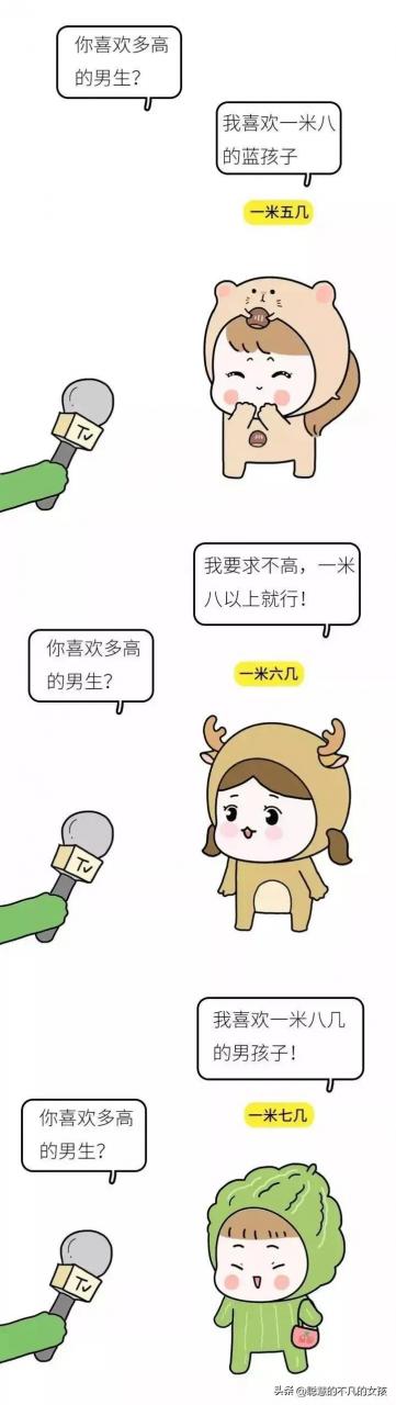男生眼中的女生身高怎么看,如果根据自己的身高去衡量