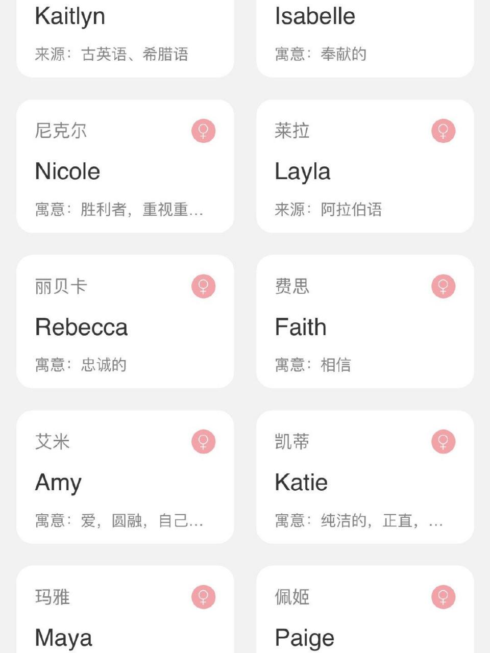 女生英文名字简单好记有寓意,和云有关的英文女名